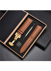 Soft Leather Watch Straps for Samsung Galaxy Gear S3 Business Strap Bracelets Men Women Watches 18mm 20mm 22mm 24mm