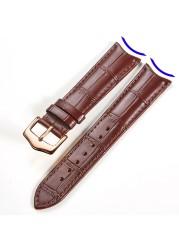 High Quality Geunine Leather Watch Band Straps Bracket End 19mm 20mm 21mm 22m Wristband Curved End Adapter Charm Watch Band