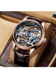 Genuine Tourbillon Watches Men Mechanical Watch Fully Automatic Luxury Brands Luminous Waterproof Men's Watch Fashion Reloj Hombre