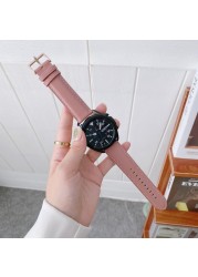 Official Leather Strap for Samsung Galaxy Watch 4 46mm 42mm Rose Gold Buckle Leather Strap for Samsung Galaxy Watch 4 44mm 40mm