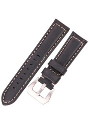 Genuine Leather Watch Band for Men, Dark Brown, 20mm, 22mm, 24mm Cowhide Watch Accessories