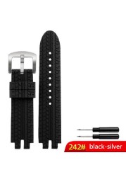 Soft Silicone Watchband for C-Casio PRG-300 330 PRW-3000 PRW-3100 PRW-6000 PRW-6100 Watch Band Black Rubber Watch Strap Bracelet