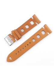 Handmade Vintage Leather Strap Watch Band Watch Accessories Bracelet 18mm20mm 22mm 24mm Red Black Brown Watchband