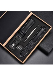 Leather Straps With Box For Samsung Galaxy Watch 4 40mm 44mm/4 Classic 42mm 46mm Active 2 Band Replacement Watchband Bracelet