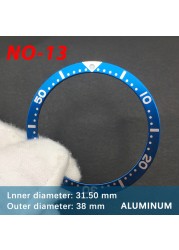 38mm SEIKO Replacement Bezel Flat Aluminum Watch Insert Ring Celebrity Watch Accessories Inner Diameter 31.5mm