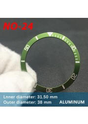 38mm SEIKO Replacement Bezel Flat Aluminum Watch Insert Ring Celebrity Watch Accessories Inner Diameter 31.5mm