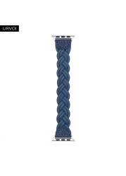 URVOI Braided Band for Apple Watch Series 7 6 SE 5 4321 Woven Nylon Strap for iWatch 40 44mm Stretchable Classic Design