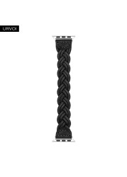 URVOI Braided Band for Apple Watch Series 7 6 SE 5 4321 Woven Nylon Strap for iWatch 40 44mm Stretchable Classic Design