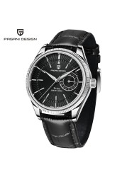 PAGANI Design 40mm New Men's Quartz 200M Water Resistant Watch Classic Luxury Sapphire Glass Leather Strap VH65 Mechanical Wristwatch