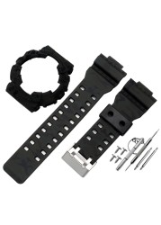 Watch Accessories Resin Strap Men Pin Buckle Strap Case for Casio G-SHOCK GA-110 GA-100 GD-120 5146 5081 Waterproof Watch Band