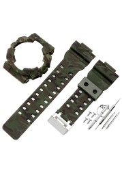 Watch Accessories Resin Strap Men Pin Buckle Strap Case for Casio G-SHOCK GA-110 GA-100 GD-120 5146 5081 Waterproof Watch Band