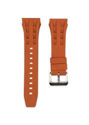 Tsar Bomba Silicone/FKM Rubber Strap Watch Strap Suitable for TB8204,TB8208