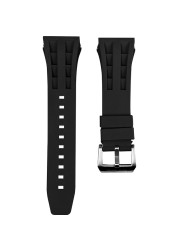 Tsar Bomba Silicone/FKM Rubber Strap Watch Strap Suitable for TB8204,TB8208