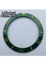 Miuksi 40mm high quality ceramic bezel watch parts fit 43mm watch case for watch sea