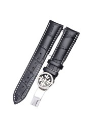 Leather Watch Strap For Patek Philippe Bomb 5167Ax Watch Crocodile Pattern Strap Butterfly Buckle Men And Women 19/20mm 22mm