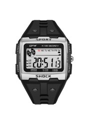 Large numbers easy to read 50m water resistant men digital watch outdoor sports