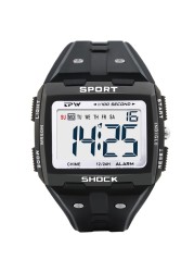 Large numbers easy to read 50m water resistant men digital watch outdoor sports