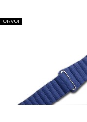 URVOY leather band apple watch series 7 6 SE 5 4 3band for iwatch Leather strap with soft comfortable magnetic clasp 2021 New