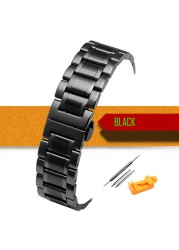 Watch Band Wristwatch Stainless Steel Metal Strap Wristband 14mm 16mm 17mm 18mm 19mm 20mm 21mm 22mm 23mm 24mm 26mm Width Size