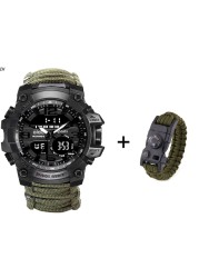 Addies-G Shock Military Watch for Men, with Compass, 3 Bar, Water Resistant, Digital Movement, Outdoor, Sports, Casual, Fashion