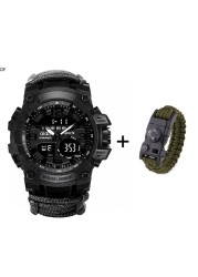 Addies-G Shock Military Watch for Men, with Compass, 3 Bar, Water Resistant, Digital Movement, Outdoor, Sports, Casual, Fashion