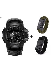 Addies-G Shock Military Watch for Men, with Compass, 3 Bar, Water Resistant, Digital Movement, Outdoor, Sports, Casual, Fashion