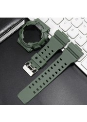 For G-SHOCK GA100 GA110 GA120 GD100 GD110 GD120 Watch Strap Watch Case Men Matte Wristwatch Sport Watch Silicone Case Strap