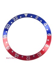 38mm watch bezel black blue red coffee aluminum alloy bezel insert fit 40mm SUB parnes men's watch