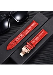 REMZEIM New Watch Band Strap Woman Watchbands Genuine Leather Strap Watch Band 18mm 20mm 22mm 24mm Multicolor Watch Bands