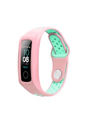 For Huawei Honor Band 4 / 5 Strap Two Colors Silicone Sport Wristband Replacement Band 5 Sport Bracelet Honor Band 5 Watches