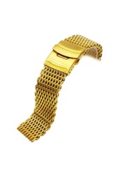 Samsung - Milanese Loop Watch Band, Stainless Steel Mesh, Woven, 18 20 22 24mm, Double Button, Solid Watch Strap