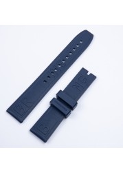 Soft nature rubber silicone watches band 20mm 22mm 24mm colorful watchband for Superocean navitimer/Avenger/Breitling strap