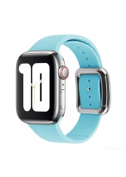 Modern Buckle Strap for Apple Watch Band 45mm 44mm 41mm/40m 42mm38mm Korea Silicone Bracelet iwatch Series 5 4 3 6 SE 7 Strap