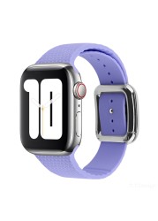 Modern Buckle Strap for Apple Watch Band 45mm 44mm 41mm/40m 42mm38mm Korea Silicone Bracelet iwatch Series 5 4 3 6 SE 7 Strap