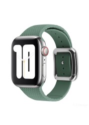 Modern Buckle Strap for Apple Watch Band 45mm 44mm 41mm/40m 42mm38mm Korea Silicone Bracelet iwatch Series 5 4 3 6 SE 7 Strap