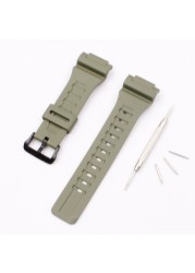 Watch Accessories for Casio Resin Strap AQ-S810W AQS810WC Pin Buckle Men's and Women's Sports Silicone Strap Case 18mm