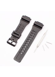 Watch Accessories for Casio Resin Strap AQ-S810W AQS810WC Pin Buckle Men's and Women's Sports Silicone Strap Case 18mm