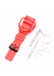 Watch Accessories for Casio Resin Strap AQ-S810W AQS810WC Pin Buckle Men's and Women's Sports Silicone Strap Case 18mm