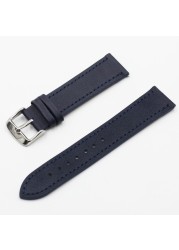 High Quality Retro Watch Strap Band 18mm 20mm 22mm 24mm Leather Watchbands Gray Black Brown Blue For Men Watch Accessories