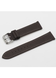 High Quality Retro Watch Strap Band 18mm 20mm 22mm 24mm Leather Watchbands Gray Black Brown Blue For Men Watch Accessories