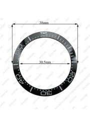 NEITON 38mm Ceramic Bezel GMT & Diving Watch Insert for 40mm Men's Watch Watches Replacement Watch Accessories Simple Dial Watch Bezel Ins