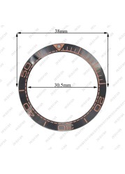 NEITON 38 مللي متر السيراميك الحافة GMT و الغوص ساعة إدراج ل 40 مللي متر ساعة رجالي الساعات استبدال اكسسوارات ساعة ساعة بميناء بسيط الحافة Ins