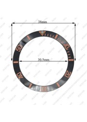 NEITON 38 مللي متر السيراميك الحافة GMT و الغوص ساعة إدراج ل 40 مللي متر ساعة رجالي الساعات استبدال اكسسوارات ساعة ساعة بميناء بسيط الحافة Ins
