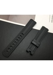 Top Quality 20mm Soft Fluorine Rubber Silicone Watches Strap Buckle Grind Arenaceous Strap Special for Omega Strap for Seamaster 300