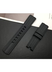 Top Quality 20mm Soft Fluorine Rubber Silicone Watches Strap Buckle Grind Arenaceous Strap Special for Omega Strap for Seamaster 300