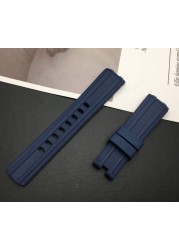 Top Quality 20mm Soft Fluorine Rubber Silicone Watches Strap Buckle Grind Arenaceous Strap Special for Omega Strap for Seamaster 300