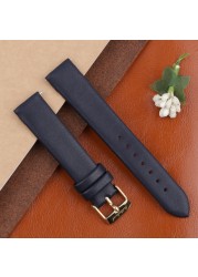 Onthelevel Women Leather Watch Strap 12mm 14mm 16mm 18mm 20mm Quick Release Watch Straps Replacement Black Blue Gray White Coffee