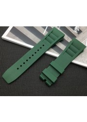 Top Quality Imported Nature Soft Silicone Rubber Black Watchband Watch Band For Mille Strap For Strap RM-011 For Richard Strap