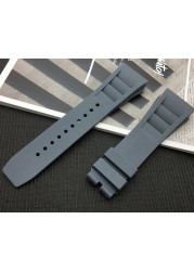 Top Quality Imported Nature Soft Silicone Rubber Black Watchband Watch Band For Mille Strap For Strap RM-011 For Richard Strap