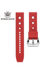 Steeldave Automatic Mechanical Strap 20mm Replacement Watch Bands Automatic Watch Bracelets Diving Watches Waffle Strap 20/22mm